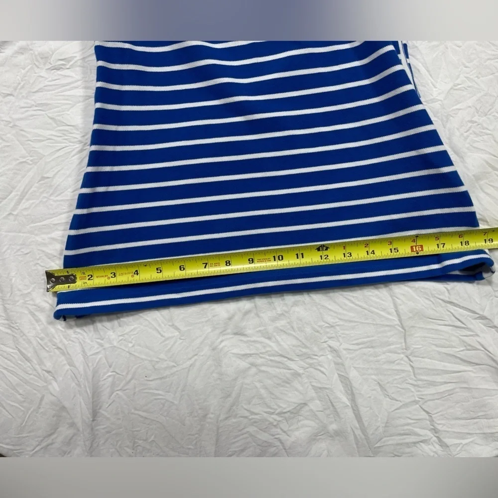 Tommy Hilfiger polo shirt open V-neck white and blue stripes women’s size S - Picture 16 of 17